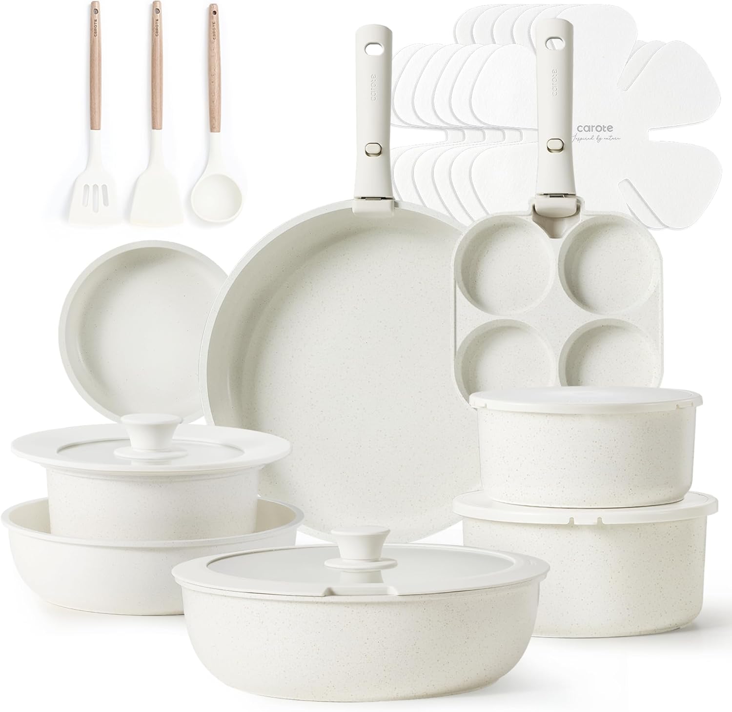 Cook with Ease: CAROTE 23pc Non-Stick Pots and Pans Set Reviewed!