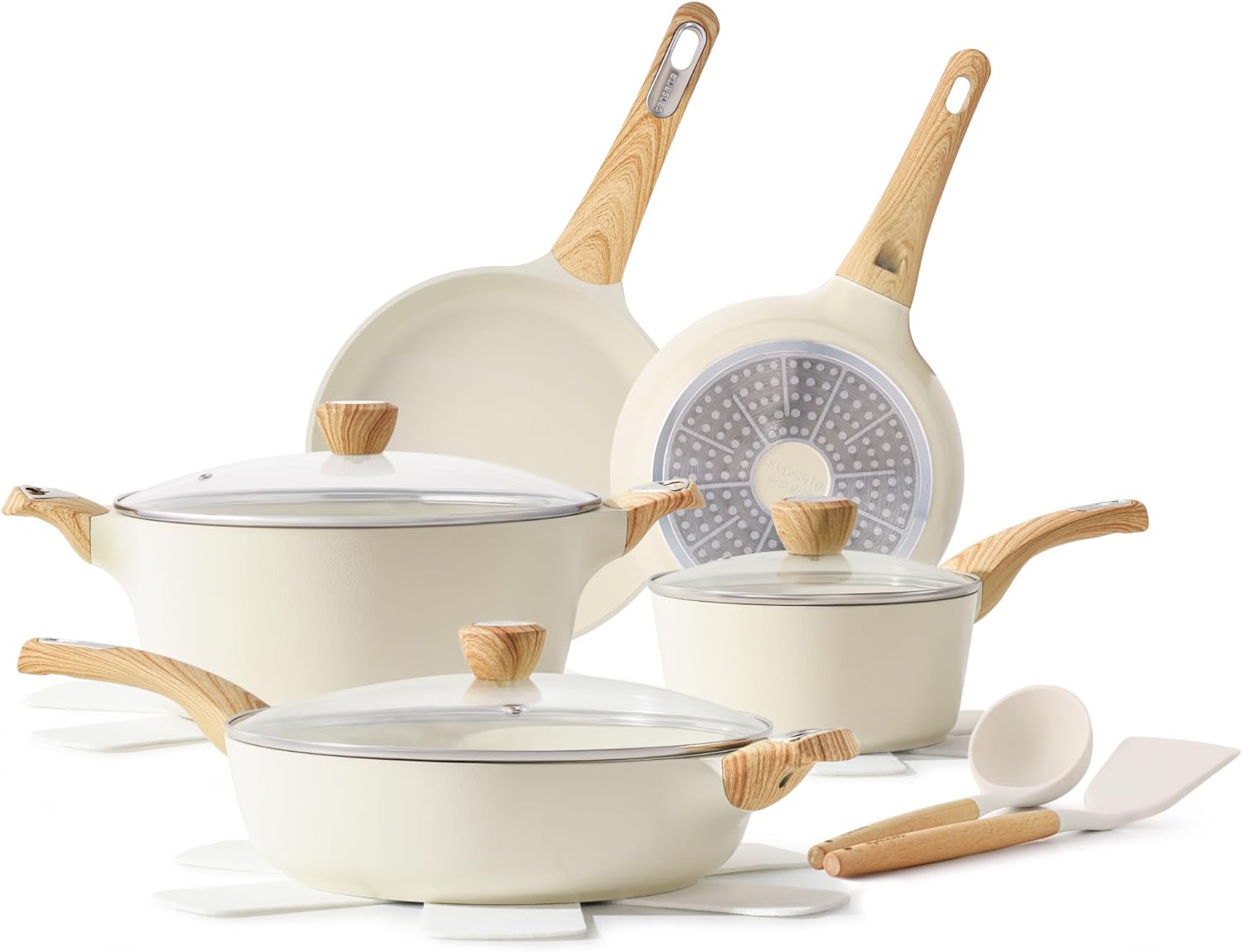 Elevate Your Cooking: Discover the SENSARTE 14-Piece Non-Stick Ceramic Cookware Set!