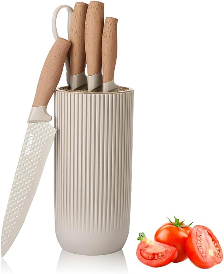 Elevate Your Culinary Skills: Wiztoynia 6-Piece Khaki Kitchen Knife Set Review!
