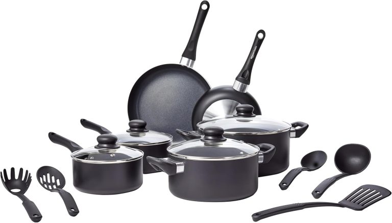Master Your Cooking with Amazon Basics Non-Stick 15-Piece Cookware Set!