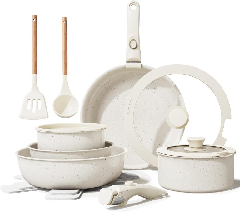 Revamp Your Kitchen: The Ultimate 17-Piece Ceramic Nonstick Cookware Set Review!