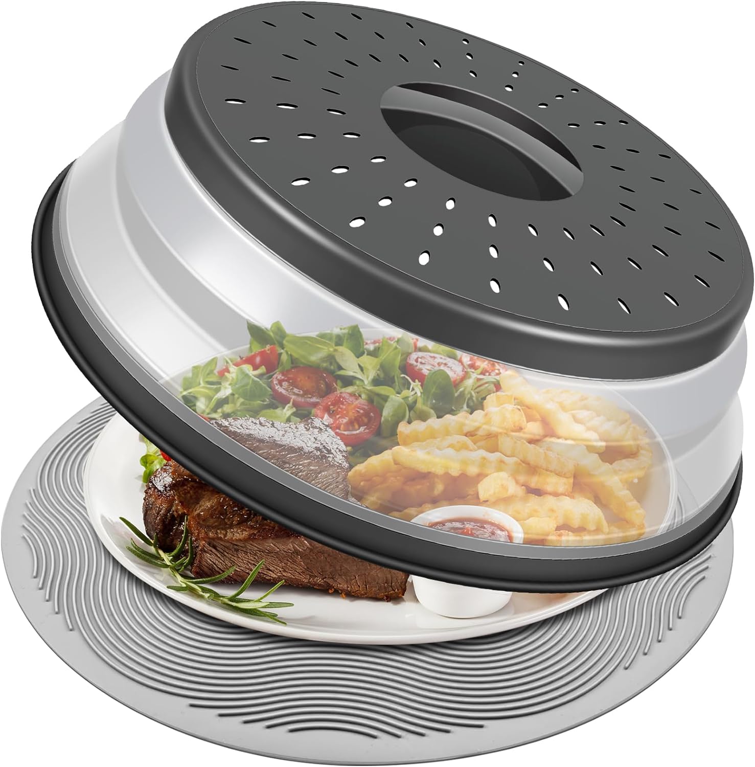 Revolutionize Your Meal Prep: The Ultimate 10 Inch Microwave Food Cover & Silicone Mat Review!