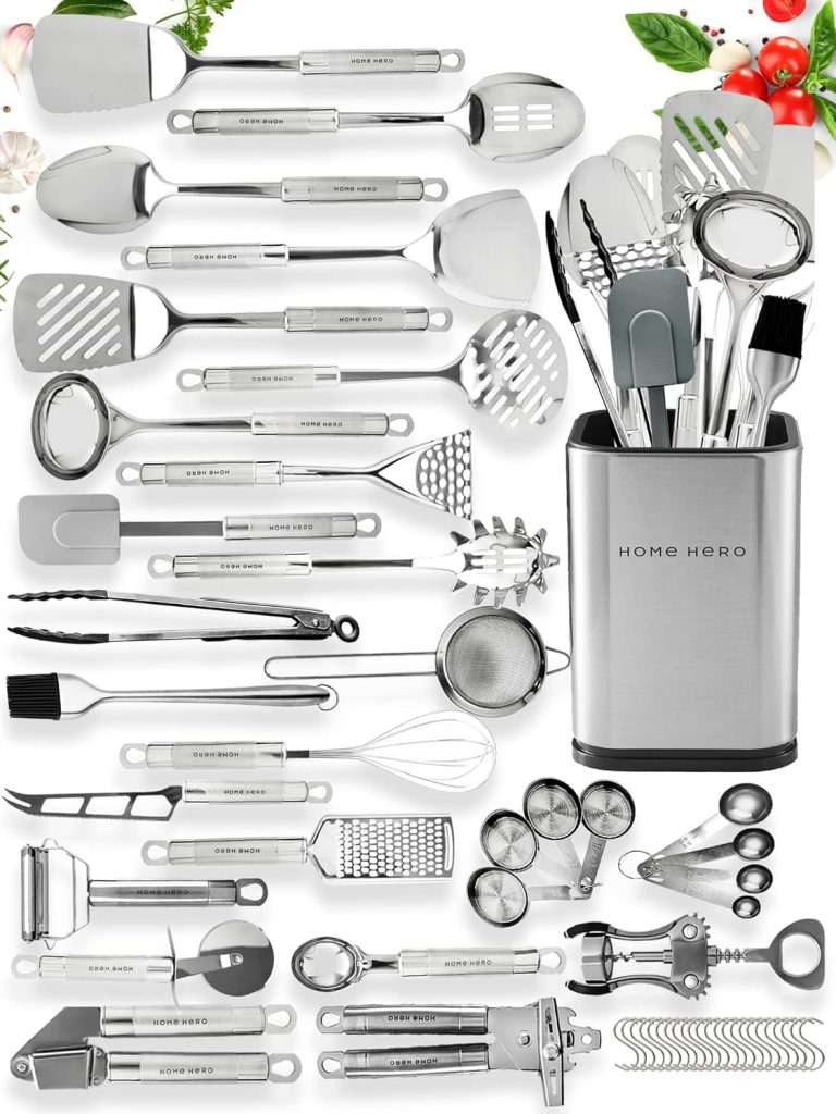 Ultimate Cooking Companion: Home Hero 54 Pcs Stainless Steel Utensil Set Review