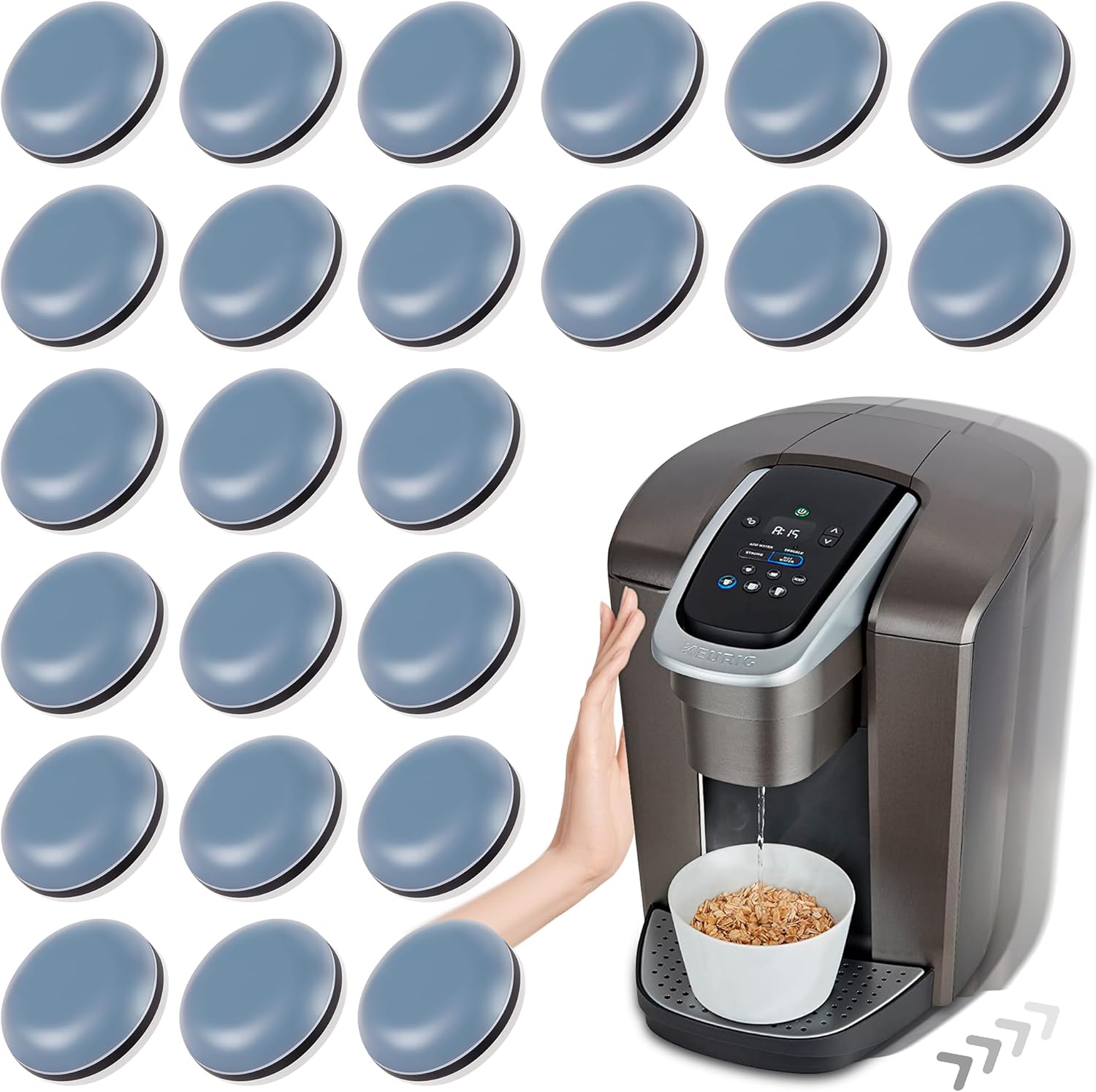 Unlock Your Kitchen's Potential: 24 PCS Appliance Sliders for Effortless Movement and Space-Saving Solutions!